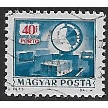 Po Mi 243: 40 f. deep blue/red Postage Due Stamp: Postal Service: Parcel Scale