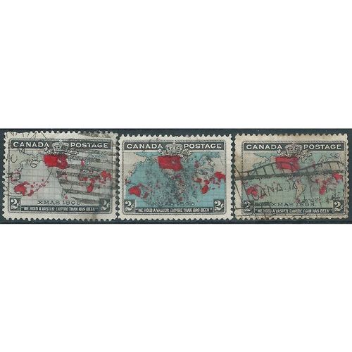 Canada 1898 Christmas Set SG166-168 Good/Fine Used ....