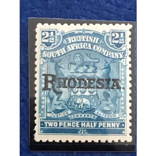 British South Africa Rhodesia 1909 2½d Dull Blue Mounted Mint MM SG 103 stamp