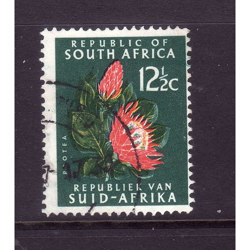 SOUTH AFRICA 1964 SG 247 12 1/2c PROTEA FINE USED#5