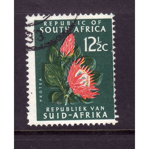 SOUTH AFRICA 1964 SG 247 12 1/2c PROTEA FINE USED#6