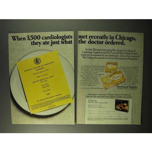1972 Fleischmann's Margarine Ad - Cardiologists Met