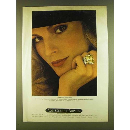 1980 Van Cleef & Arpels Radiant Cut Diamond Ring Ad