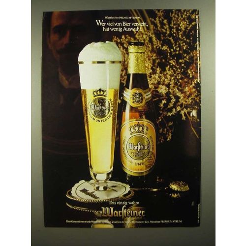 1979 Warsteiner Beer Ad - in German - hat wenig Auswahl