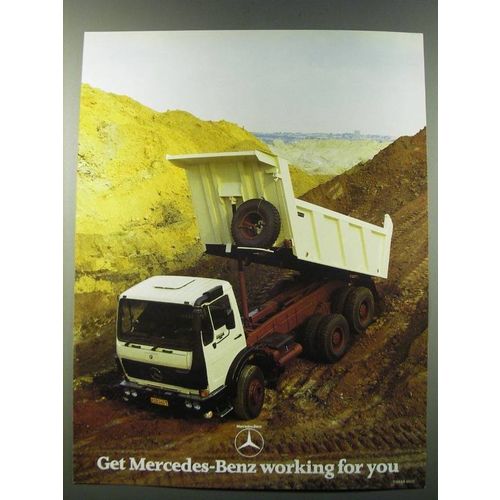 1986 Mercedes-Benz Dump Truck Ad - Get Mercedes-Benz working for you