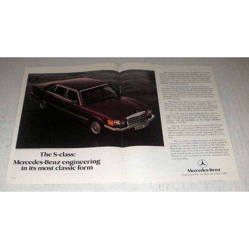 1986 Mercedes-Benz S-Class Car Ad - Its Classic Form