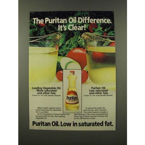 1986 Puritan Oil Ad - The Puritan Oil Difference