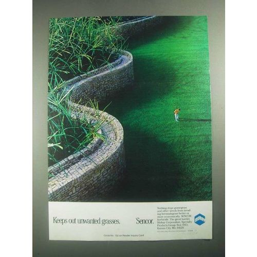 1987 Mobay Sencor Ad - Keeps Out Unwanted Grasses