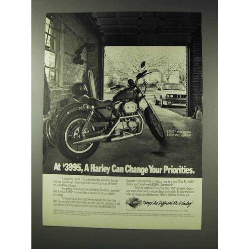 1988 Harley-Davidson Sportster 883 Motorcycle Ad