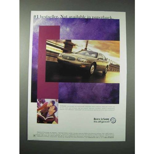 2001 Buick LeSabre Car Ad - #1 Bestseller Not Paperback
