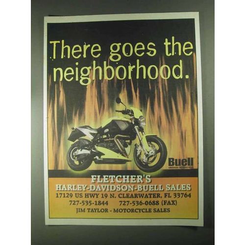 2001 Buell Motorcycle Ad - There Goes the Neighborhood
