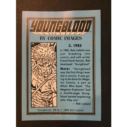 Youngblood trading card #3, excellent condition!