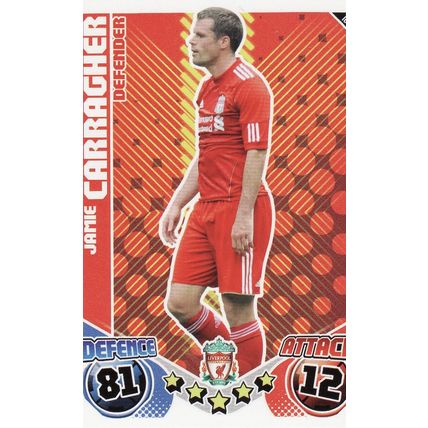 Match Attax 2010/2011 168 Jamie Carragher Liverpool