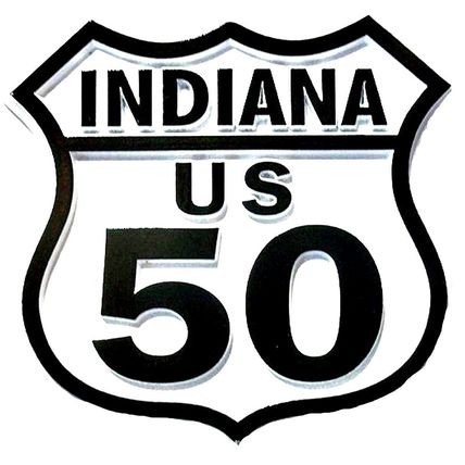 Route 50 Indiana Road Sign Fridge Magnet