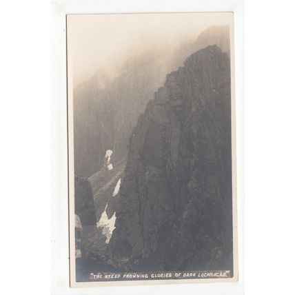 The Steep Frowning Glories of Lochnagar Aberdeenshire Postcard J & J Bisset