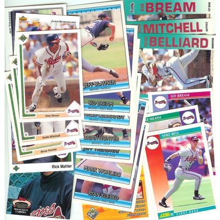Lot of 54x Atlanta Braves incl Rookies baseball cards