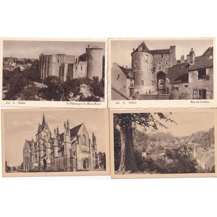 Falaise Porte des Cordeliers Panorama 4x Antique French Postcard s