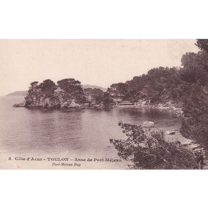 Cote D'Azur Anse De Port Mejean Toulon Old French Postcard