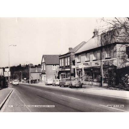 Chemist Car Radio Shop at Chandlers Ford Hampshire Postcard