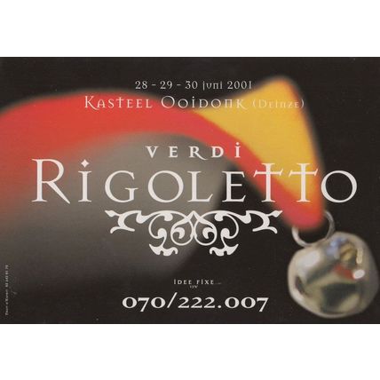 Kasteel Ooidonk Verdi Rigoletti Opera Advertising Postcard