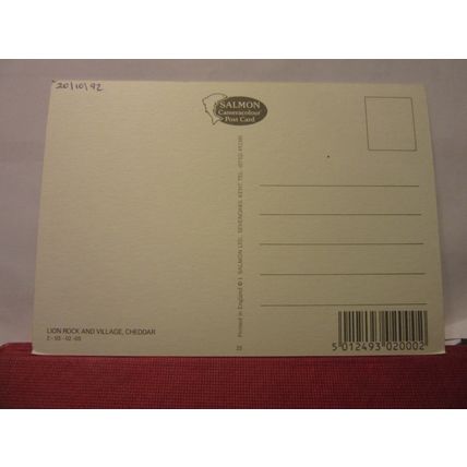 CHEDDAR GORGE, SOMERSET unused postcard by J. Salmon dated 1992 =
