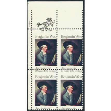 1553, Mint NH 13¢ Misperf Error Zip Block of Four Stamps - Stuart Katz