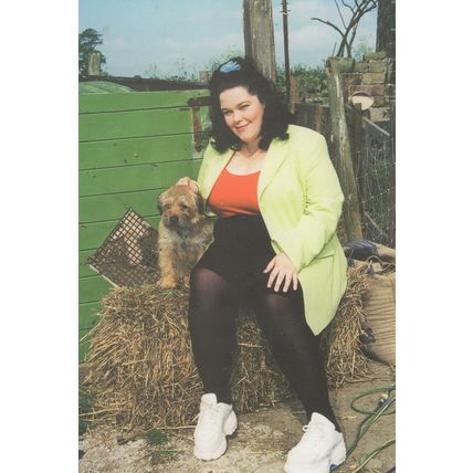 Mandy Dingle & Pet Dog Emmerdale Rare Yorkshire TV Postcard