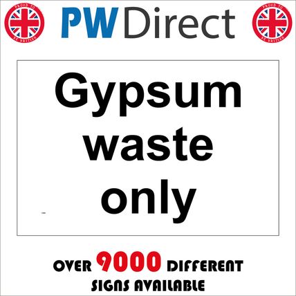 WS464 GYPSUM WASTE ONLY RECYCLE RECYCLING WALLBOARD CEMENT PLASTER