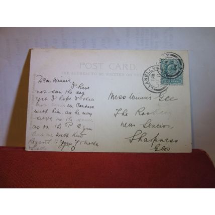 CHURCH, LLANELY???, MONMOUTHSHIRE used antique postcard 1904 LLANELLY pm #