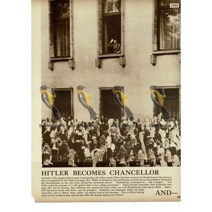 Hitler Becomes German Chancellor, 1933, Book Illustration, 1938