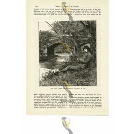Fellow FishingYoung , Victorian Life, Book Illustration, 1887