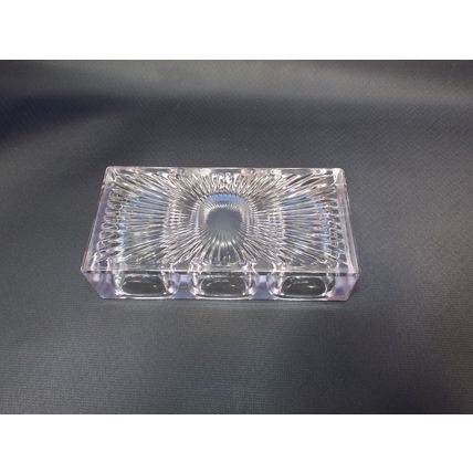 Antique 1800's 1900s Vaseline Glass Jewelry Tray Trinket Dish 6" Length 3" Wide