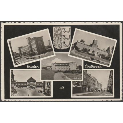 Groeten uit Eindhoven, c.1950s - Deha Foto Briefkaart