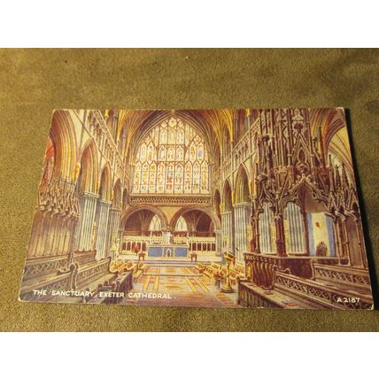 Valentines Postcard - The Sanctuary, Exeter Cathedral - Artist BFC Parr / A2187