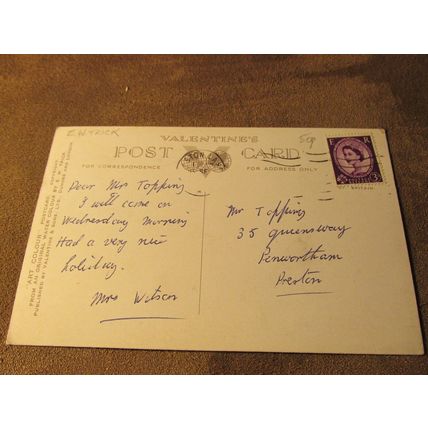 Valentines Postcard - St Anthony Lighthouse, Falmouth - Artist E.W Trick A1442