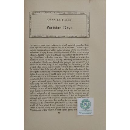 1939 1st EDITION DAYS OF OUR YEARS by PIERRE van PAASSEN travel to Africa Europe