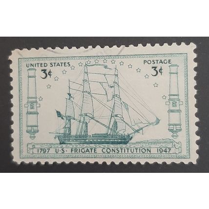 USA: 1947 - 3c 150th Anniversary of US Frigate Constitution - Used Stamp