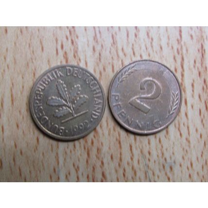1992f 2 Pfennig Germany Coin