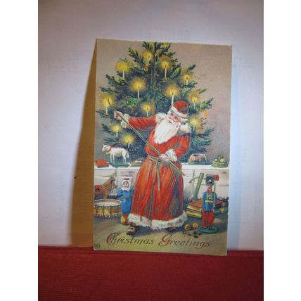FATHER CHRISTMAS unused repro of an antique postcard =