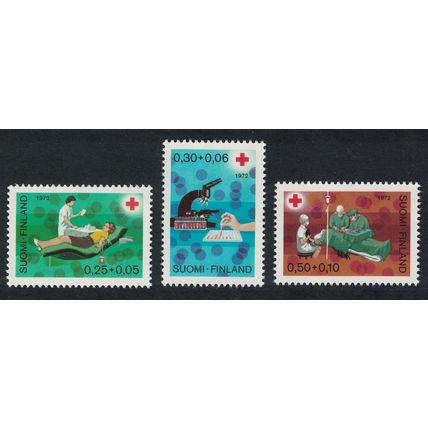 Finland Red Cross Fund Blood Service 3v 1972 MNH SG#820-822