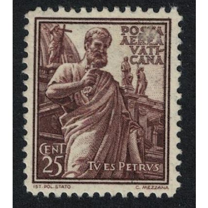 Vatican Statue of St Peter 25c 1953 MH SG#55 Sc#C1