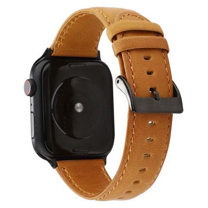 Oil Wax Crazy Horse Texture Genuine Leather Strap, For Apple Watch Series, For A