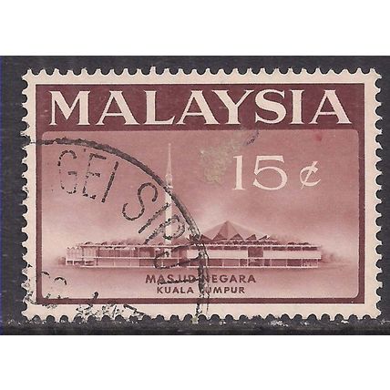 Malaysia 1965 QE2 15ct Opening of Mosque used SG 16 ( B1246 )