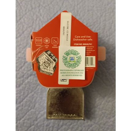 "GINGERBREAD HOUSE CWC SMALL PINK SILICONE ICE MOLD 3x2.75 inches"