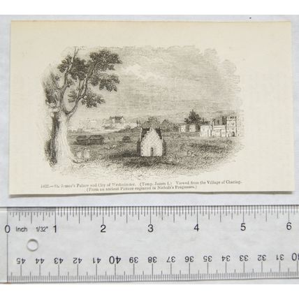 1860s engraving - St. James's Palace & City of Westminster