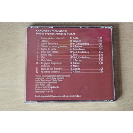 Angeles Ruibal - Canciones para sentir CD (2005) NEW.