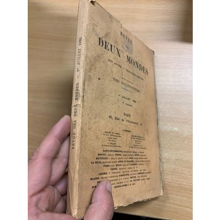 RARE* 1 JUILLET 1886 "REVUE DES DEUX MONDES" FRENCH LARGE PAPERBACK BOOK (P3)