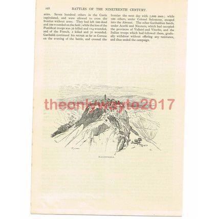 Bagnorea, Garibaldis Defeat, Mentana, 1867, Book Illustration, c1905