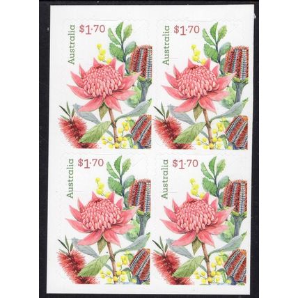 2025 CHERISHED CELEBRATIONS, NATIVE FLOWERS, MNH BLOCK OF 4 SELF-ADHESIVES.