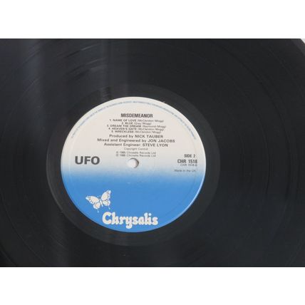 UFO, MISDEMEANOR VINYL LP.